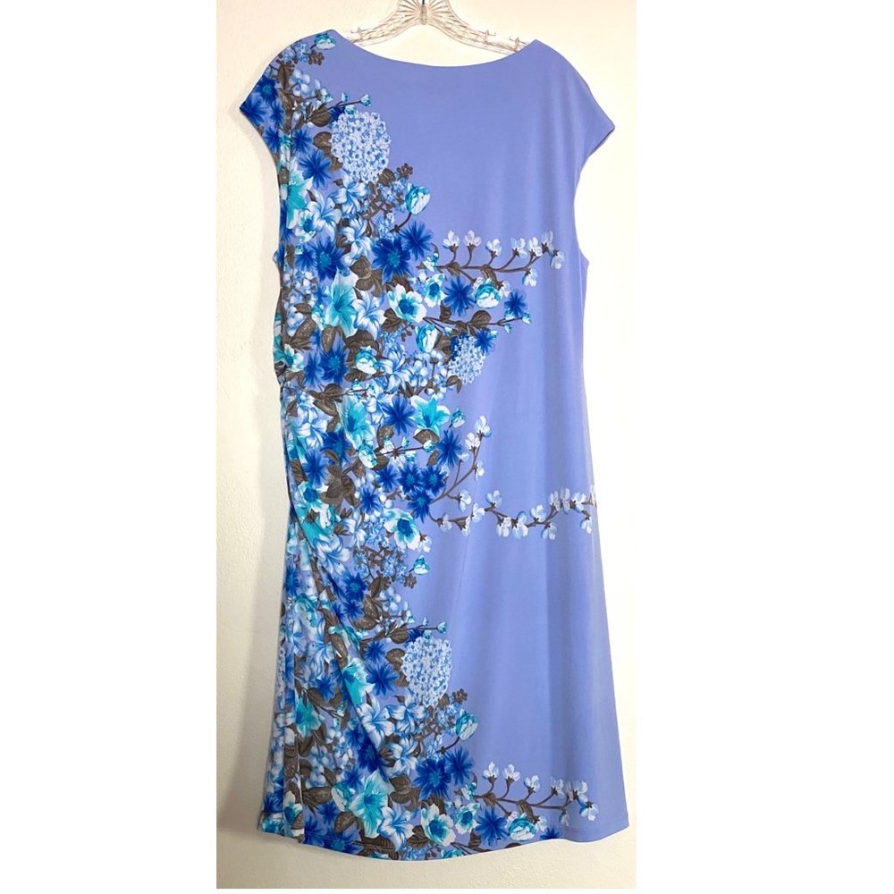 Coldwater Creek Soft Blue Floral Dress ~ 1x - Picture 2 of 7